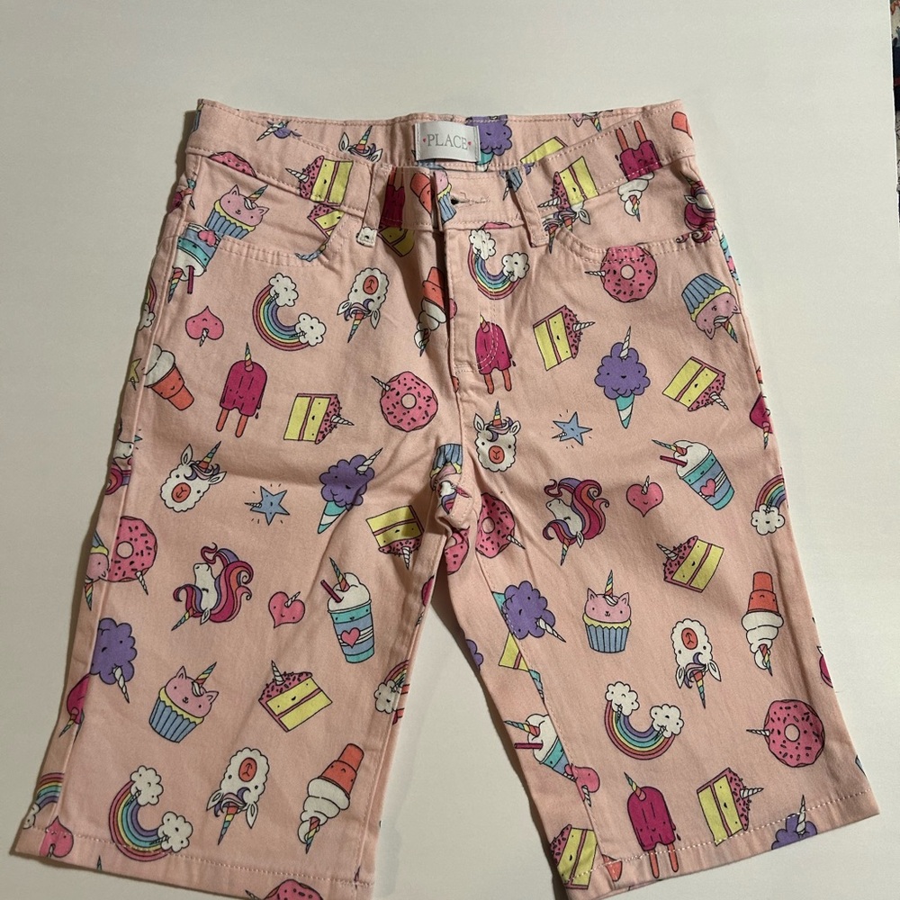 The Children's Place Pink Unicorn & Sweets Print Girls' Shorts